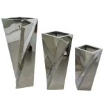 Luxury garden metal gold floor vase large galvanized planter pots outdoor