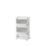 H73CM Collapsible Plastic Laundry Basket With Wheels Contemporary