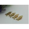 Buy cheap Small light gold fish bones pattern zinc alloy metal handbag logo label tags for sales from wholesalers