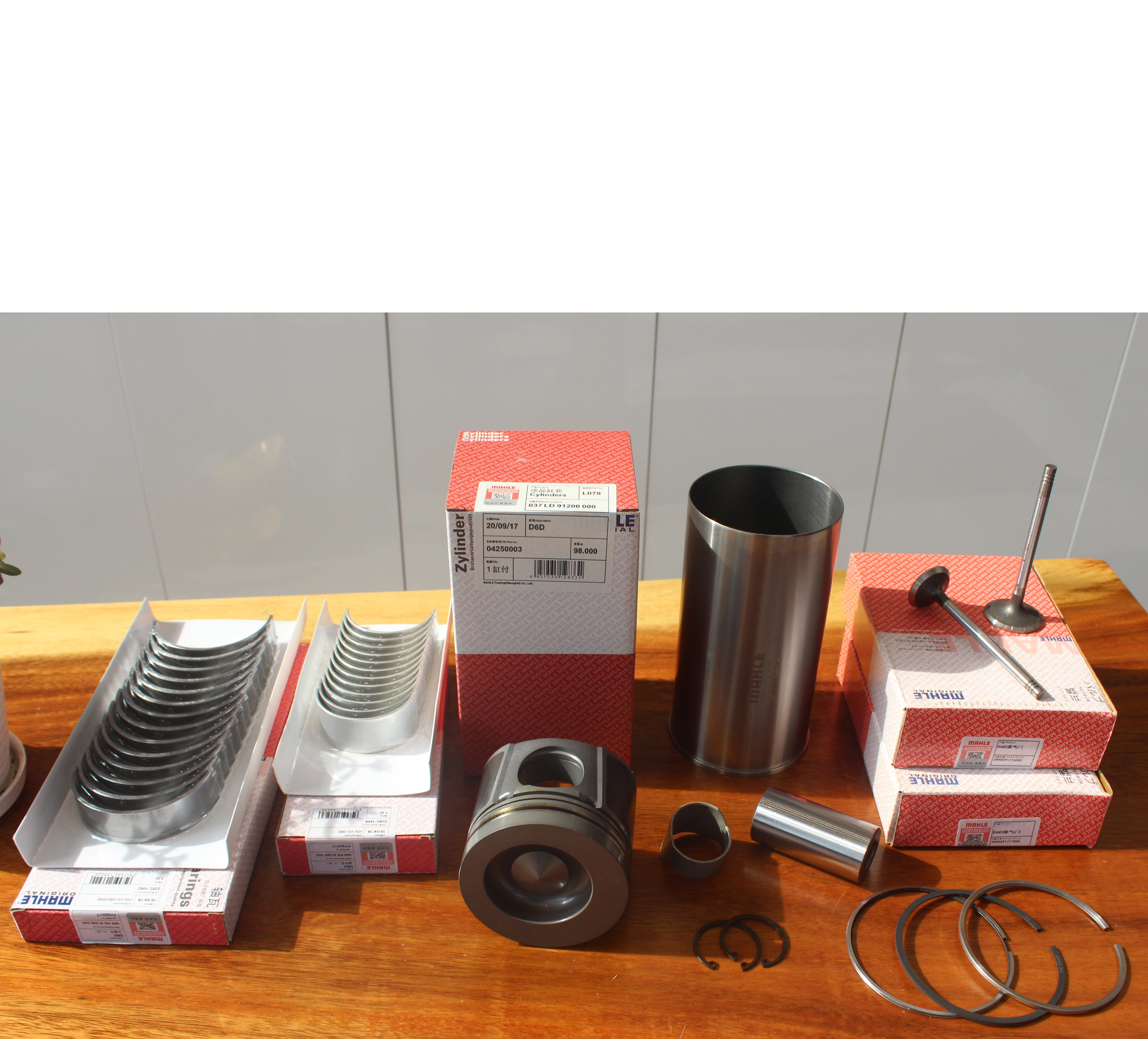 Hot Sale Original Quality Diesel Engine Parts Genuine MAHLE D6D Liner Kit 4501365 4250003 20460011 For VOLVO EC210 Excav