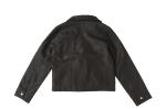 Metal Zipper 100% Polyurethane PU Biker Jacket Womens Two Pockets