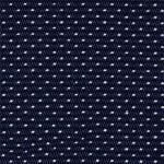 Dots Fashion Fabric Swatches Navy Pure Cotton Sample 50s 140×81 110gsm