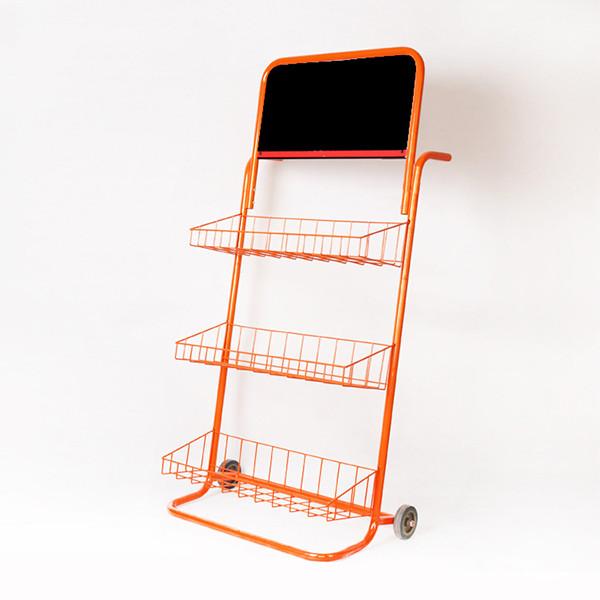 Buy cheap Custom 3 Tiers Retail Store Supermarket Shelves Promotion Trolley from wholesalers
