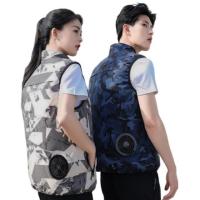 Buy cheap Wearable 2 Fans Air Conditioned Cooling Vest Soft Light Camouflage product