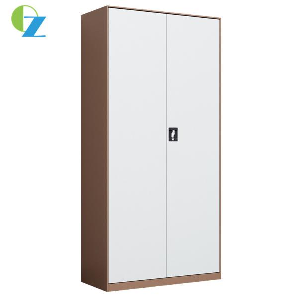 Gray 2 Swing Door Steel Office Cupboard With 5 Shelves Steel Document Filing