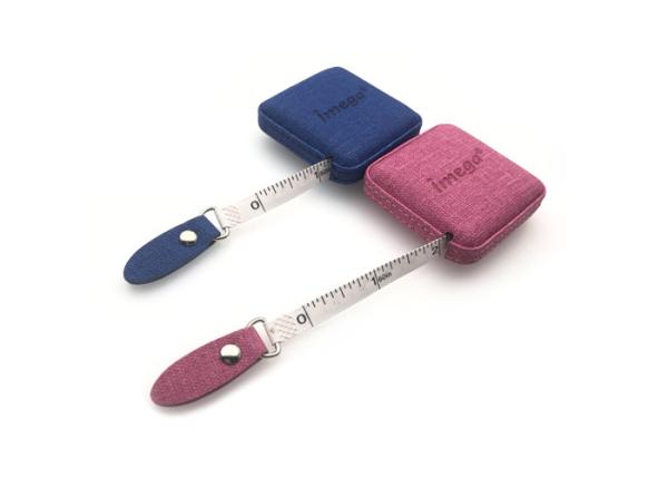 Buy cheap PU ABS Retractable Tape Measure Fabric Texture Debossing Souvenir Gift from wholesalers