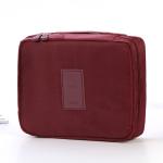 Zipper Closure 21*8*16cm Solid Color Cosmetic Storage Bag