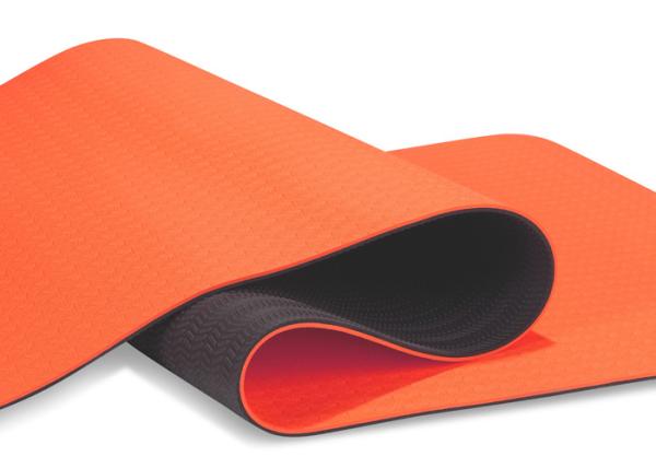 Buy cheap Pvc Free Orange TPE Yoga Mat , Lightweight Non Skid Yoga Mat Eco Friendly from wholesalers