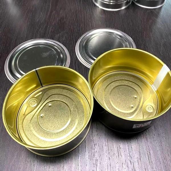 Food Safety Milk Powder Tinplate Storage Can , Round Metal Tin Can With Aluminum