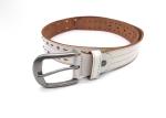 Circle Studded Mens Casual Leather Belt With Alloy Buckle