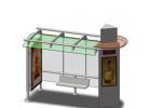 201 / 304 / 316 Stainless Steel Bus Stop Shelter Advertising Screen 1500*3500mm