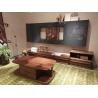 Buy cheap 2017 New Walnut Wood Furniture Design Living room Combined TV Wall Units by Tall Cabinets and Floor stand & Hang Racks from wholesalers