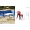 Buy cheap plastic outdoor forest chair/stackable event chair/LeisureMod Modern Flora Transparent Black Plastic Dining Chair from wholesalers