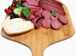 Durable Bamboo Pizza Board , Professional Pizza Peel Cutting Board Wood Material