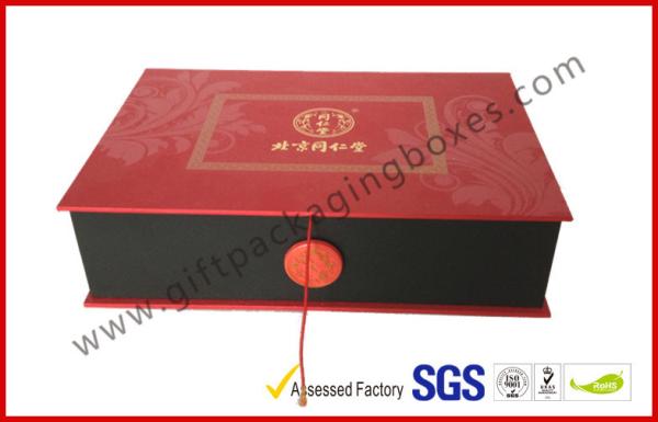 Buy cheap Luxury Foil in gold rigid board gift packing boxes , soft velvet holder from wholesalers