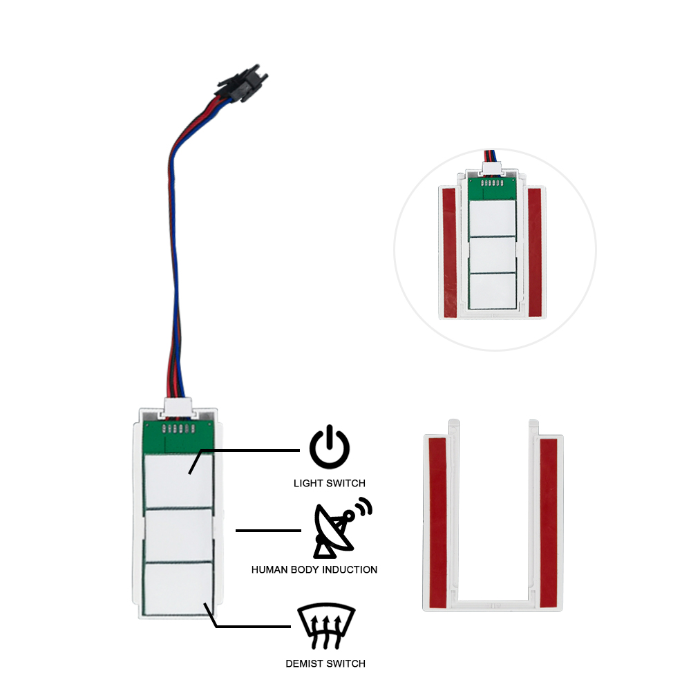 Dimming level Yes Customizable 12V/24V 5A 60W/120W Rader PIR Motion Sensor Light Switch LED Light Source 1NO/1NC Switch Combination Bathroom
