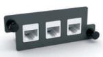 Adapter Plate Rj45 Keystone Module 3 Cat5e Cat6 Port Steel