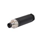 3.5mm Cable PA66 Plastic Screw Connector M8 8 Pin Assembly Connector