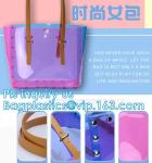 Leisure PVC Purple Handbag For Ladies, Promotional Handbags, Summer Beach Bag
