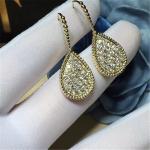 full diamond earrings 18kt gold with yellow gold or white gold