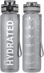 32oz Motivational Sports Water Bottle with Time Marker - Times to Drink - Tritan