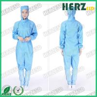 Buy cheap Waterproof Lint Free Zipper Antistatic Coverall Reusable ESD Cleanroom Coverall product