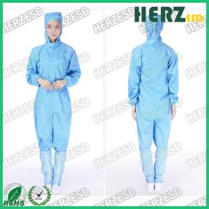 Wholesale Waterproof Lint Free Zipper Antistatic Coverall Reusable ESD Cleanroom Coverall from china suppliers