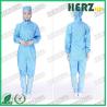 Buy cheap Waterproof Lint Free Zipper Antistatic Coverall Reusable ESD Cleanroom Coverall from wholesalers