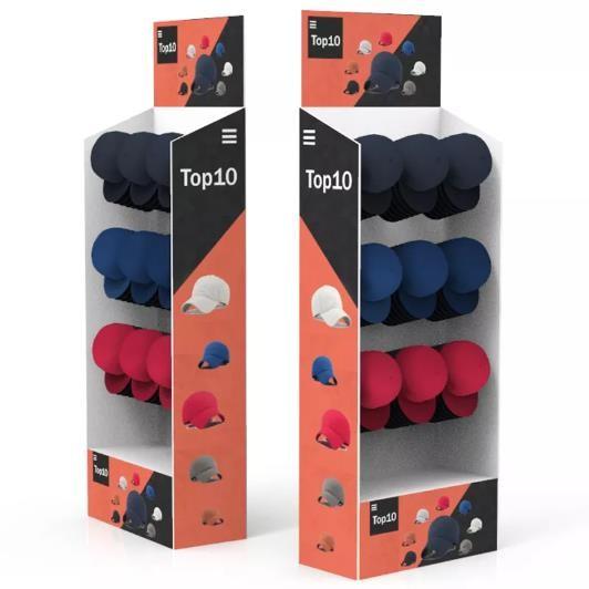 Buy cheap Hat Cap Cardboard Hook Display Corrugated Rack For Chain Store from wholesalers