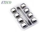 Hand Polish Food Grade Engraved Stainless Steel Whiskey Stones Sturdy