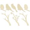 Buy cheap Laser Cut Wood Embellishment Hollow Out Wooden Leaves Bird Shape Ornament Wood Discs Unfinished for Arts Crafts DIY Decoration from wholesalers
