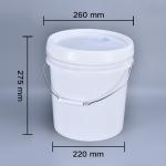 10L Plastic Paint Bucket With Metal Handle For Chemical Industry Silk Screen