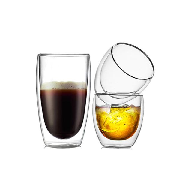 Buy cheap Hot sales glass cup heat-insulated double wall glass cup for tea and coffee from wholesalers