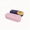Buy cheap Stylish Black Pink PU Leather Sunglasses Case With Logo Printed from wholesalers