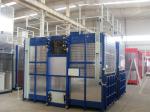 Blue Cage Of Construction Hoist Elevator , Building Lifting Machine