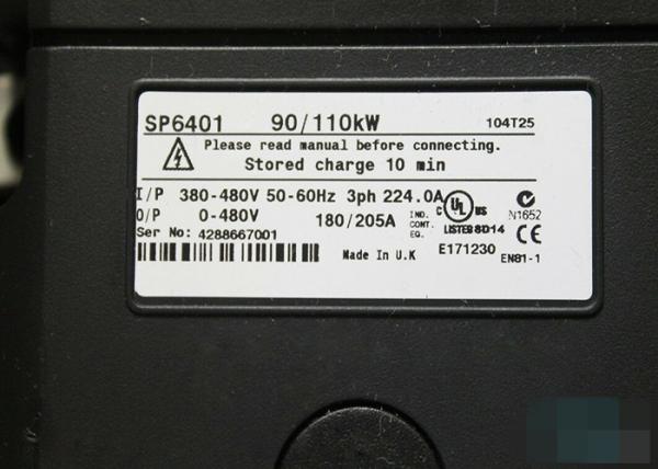 Buy cheap Nidec Control Techniques Unidrive SP6401 90kw/110kW Inverter 0-480V 180-205A Servo Drive from wholesalers