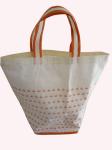 Folded Water Proof Cotton Bag , Shopping Carry Bags Silk Screen Printing Logo
