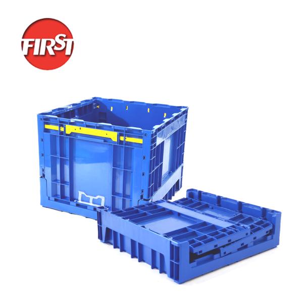 Solid PP Stackable Collapsible Storage Bins Crates Foldable For Logistic And Moving