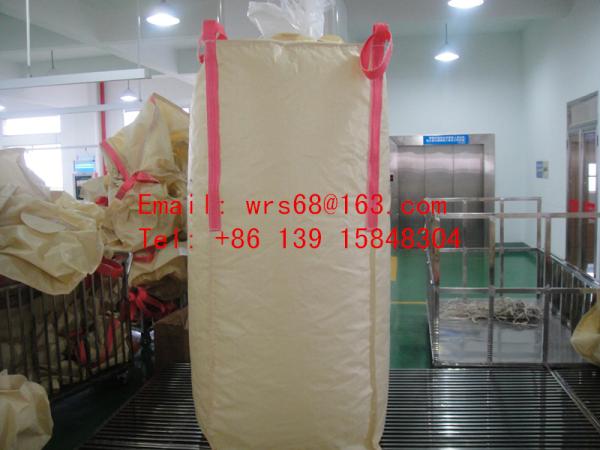 Quality PVC resin Beige 2 Ton bulk bags with top and bottom spout PVC resin for sale