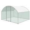 Buy cheap Round Roof Design Metal Chicken Run Coop Cage Animal Poultry House Hutch Backyard Outdoor Walk in CHicken cage from wholesalers