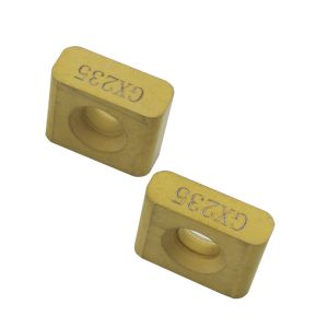 Tungsten Cutting Carbide Milling Inserts CVD TiN Coated Yellow