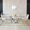 Buy cheap Qiancheng 0.4cbm Glass Dining Sets 6 Chairs 200cm Dining Table And Chairs from wholesalers