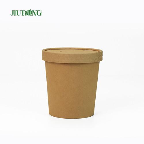Buy cheap Salad Kraft Biodegradable Paper Bowl 8oz Eco Friendly PLA Lid from wholesalers