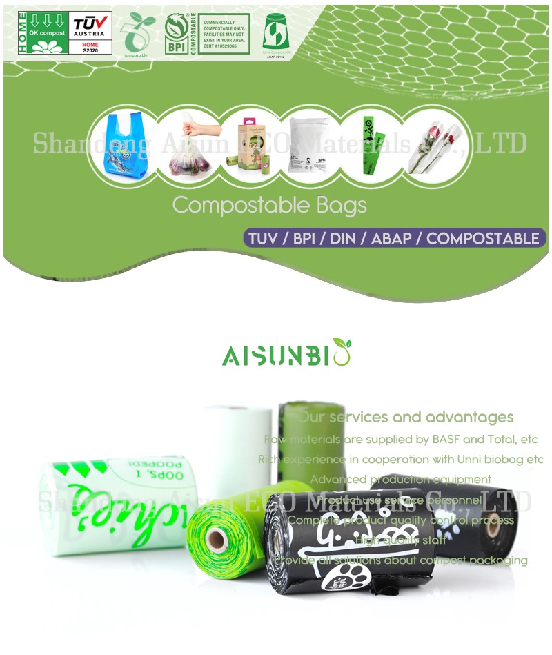 Compostable PLA Packaging Bag 64 Gallon for Doggy Poop