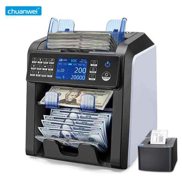 Buy cheap 2 Pocket MXN 800pcs/Min Mix Value Counting Machine MG UV Money Denomination Counter from wholesalers