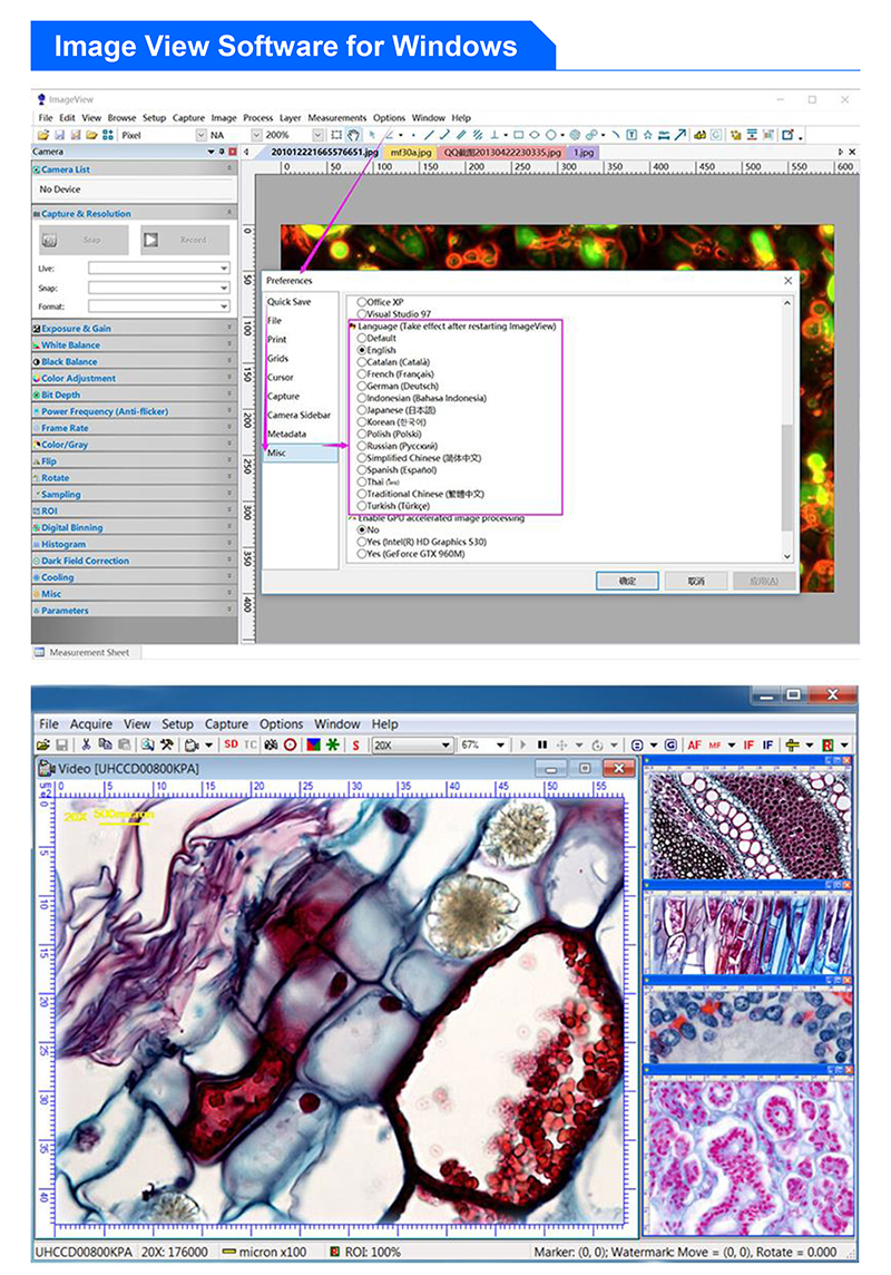 OPTO EDU A59.2205 Microscope Accessories for Imaging and Precision Analysis in Scientific Research and Industrial
