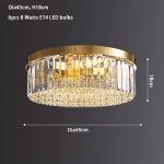 Gold modern chandelier for living room multilayer crystal ceiling chandelier(WH