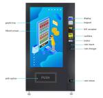 Touchscreen Small Drink Vending Machine , Black Vending Machine Equipment