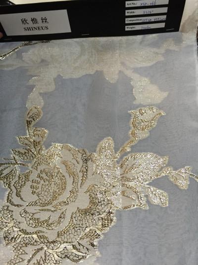 Buy cheap silk/metallic clipped jacquard from wholesalers