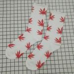 Fashion 420 Lifestyles Mens Sports Socks Street Hip Hop Skateboard Ins Hemp Leaf
